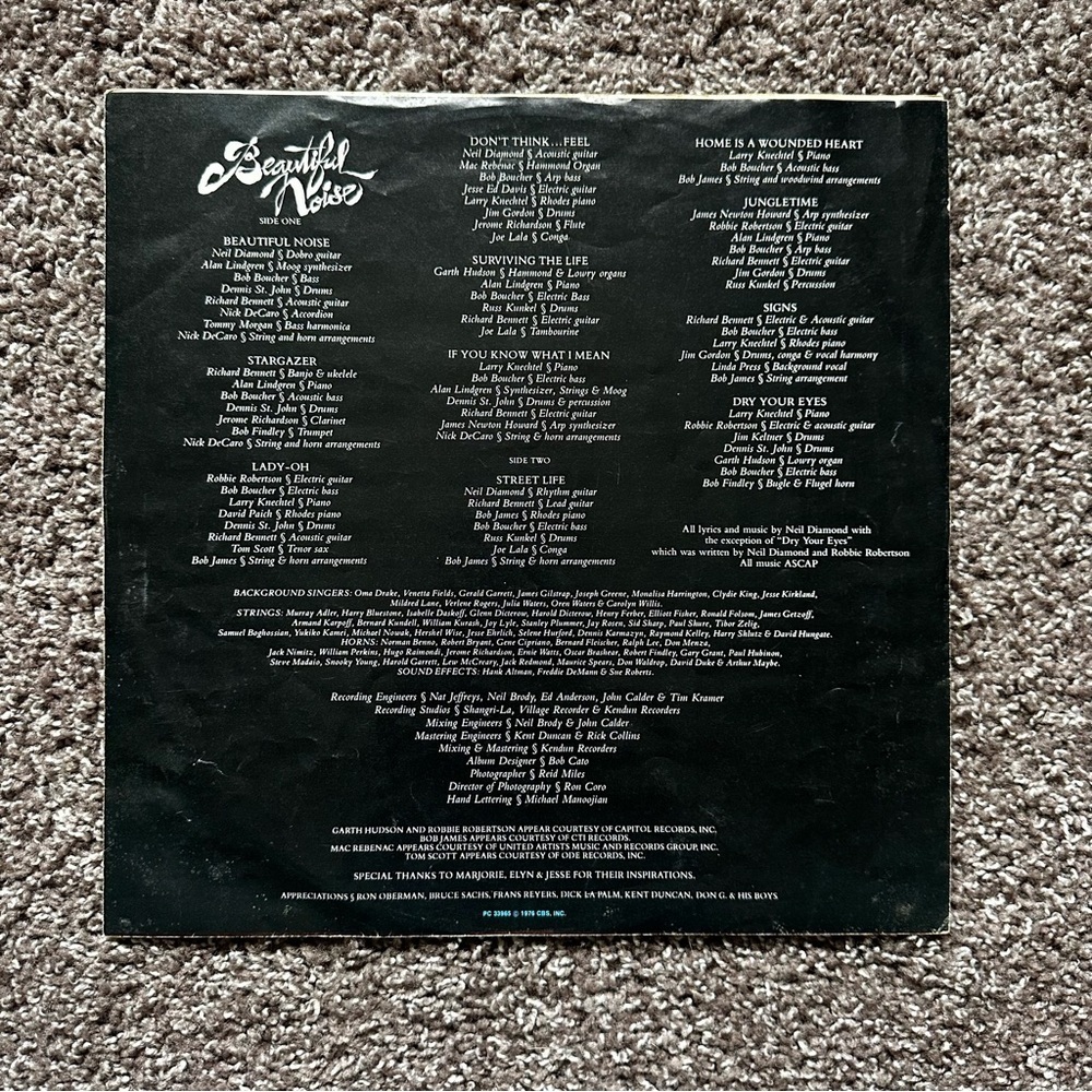 Vintage Neil Diamond Beautiful Noise Vinyl Record - Picture 5 of 9